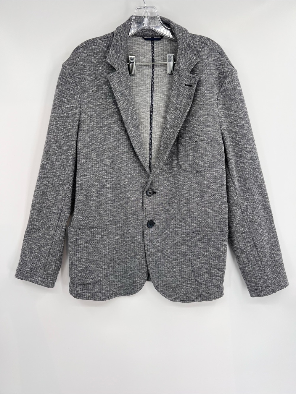 Sand Copenhagen Gray Knit Blazer Cotton Blend 2 Button Mens Size 54 XL
